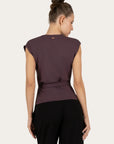Aurora Wrap Yoga Top - Berry