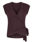 Aurora Wrap Yoga Top - Berry