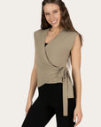 Aurora Yoga Wrap Top - Fern