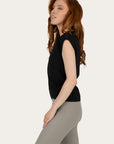 Aurora Yoga Wrap Top - Onyx Black