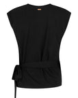 Aurora Yoga Wrap Top - Onyx Black
