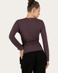 Aurora Wrap Yoga Vest - Berry