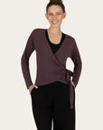Aurora Wrap Yoga Vest - Berry