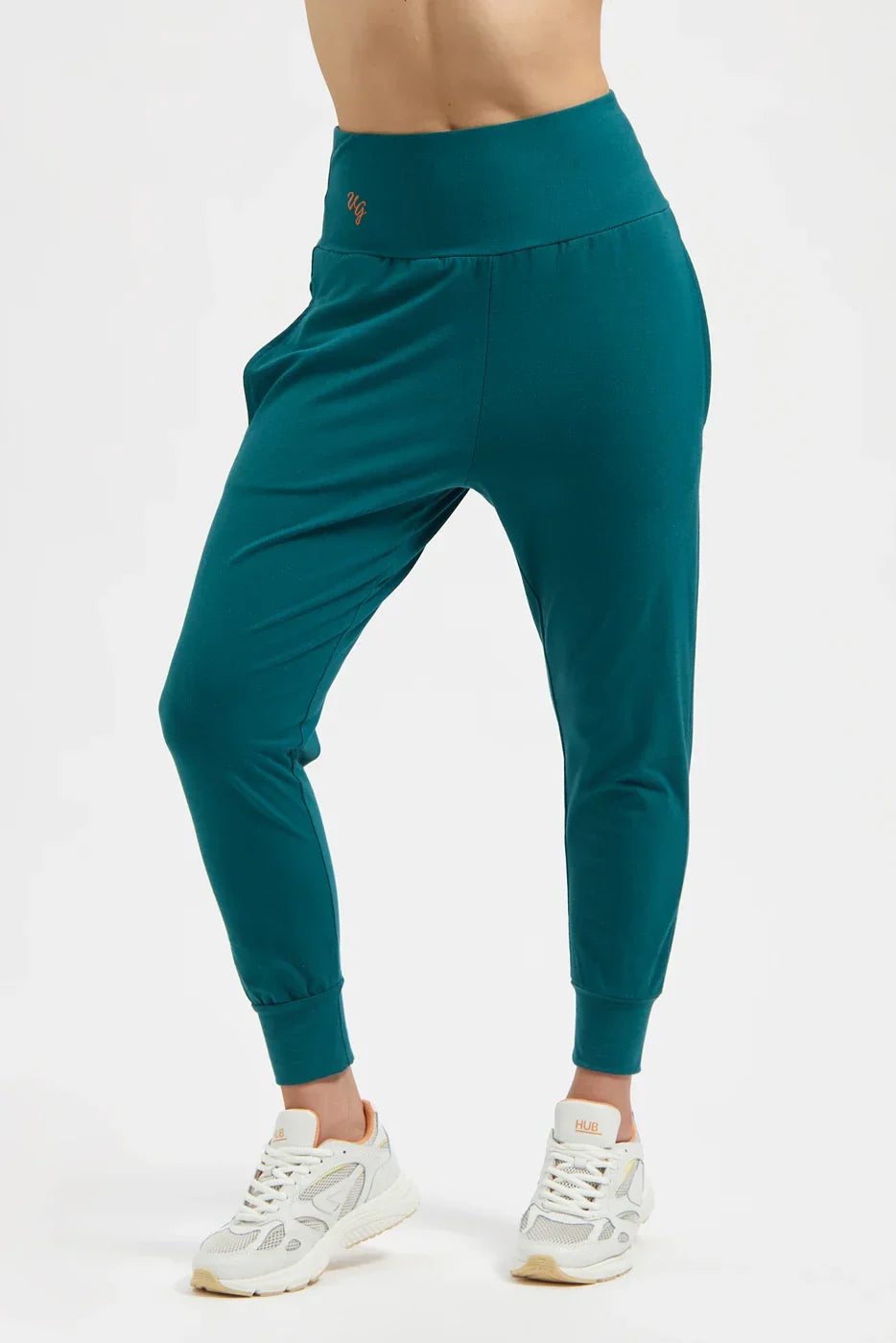 Yoga Pants Teal Capri Pants Capri Leggings Midnight Teal Purple