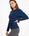 Budhi Langarm Yoga Top - Midnight