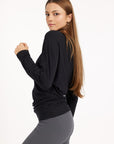 Budhi Longsleeve Yoga Shirt - Urban Black