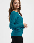 Budhi Longsleeve Yoga Shirt - Riverstone