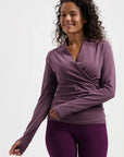 Ishtar Longsleeve Yoga Top - Berry