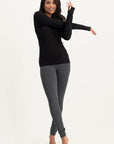 Ishtar Longsleeve Yoga Top - Onyx Black