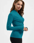Ishtar Longsleeve Yoga Top - Riverstone