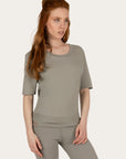 Kami Yoga Tee - Smokey Quartz