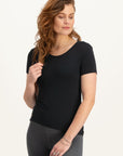 Luna Yoga Tee - Urban Black