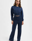 Naya Cropped Yoga Longsleeve - Midnight