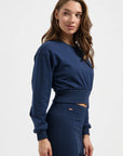 Naya Cropped Yoga Longsleeve - Midnight
