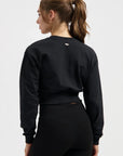 Naya Cropped Yoga Longsleeve - Onyx Black