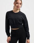 Naya Yoga Cropped Yoga Longsleeve - Onyx Black