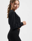 Naya Yoga Cropped Yoga Longsleeve - Onyx Black