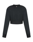Naya Cropped Yoga Longsleeve - Onyx Black