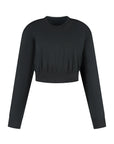 Naya Cropped Yoga Longsleeve - Onyx Black