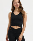 Sati Yoga Crop Tank - Onyx Black