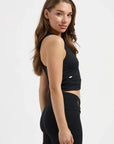 Sati Yoga Crop Tank - Onyx Black