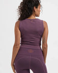 Veyra Cropped Yoga Tank - Berry