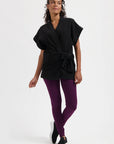 Yumea Kimono Yoga Top - Onyx Black