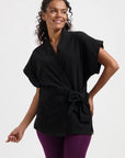 Yumea Kimono Yoga Top - Onyx Black
