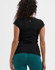 Zefira Yoga Tee - Onyx Black