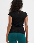 Zefira Yoga Tee - Onyx Black