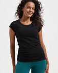 Zefira Yoga Tee - Onyx Black