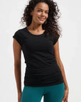 Zefira Yoga Tee - Onyx Black