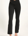 Aura Flared Yoga Sporthose – Onyx Black