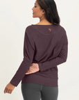 Budhi Yoga-Langarmshirt - Berry