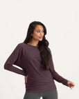 Budhi Yoga-Langarmshirt - Berry