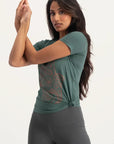 Hamsa Core Yoga Tee - Forest