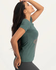 Hamsa Core Yoga Tee - Forest