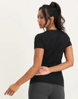 Hamsa Core Yoga Tee - Onyx Black