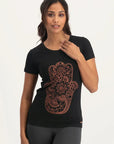 Hamsa Core Yoga Tee - Onyx Black