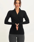 Ishtar Longsleeve Yoga Top - Onyx Black