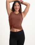 Karuna Balance Loose Fit Tank - Mocca