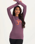 Karuna OM Yoga Langarmshirt- Mauve