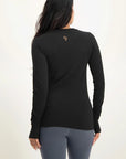 Karuna OM Yoga Langarmshirt - Onyx Black