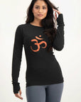 Karuna OM Yoga Langarmshirt - Onyx Black