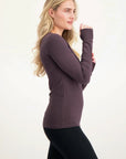 Namaste Core Yoga-Longsleeve - Berry