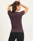 Om Core Yoga Tee - Berry