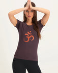 Om Core Yoga Tee - Berry