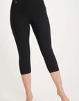 Satya Yoga Capri Leggings - Urban Black