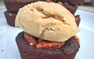 Brownies meet espresso ice-cream by Celina Liya
