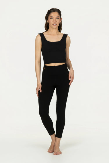 Ansuya Yoga Crop Top - Onyx Black